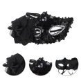 thumbnail image 3 of Unique Bargains 1 Pc Floral Sequins Half Face Party Mask for Masquerade Party Black, 3 of 4