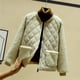 thumbnail image 3 of Chaqueta corta holgada de invierno con relleno de algodón y pelo de cordero para mujer, chaqueta acolchada de algodón con cuello alto, abrigo de moda, 3 of 5