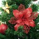 thumbnail image 2 of Flores artificiales con purpurina para decoración del hogar, adornos navideños para árbol de Navidad y Año Nuevo, 16 piezas, 2 of 4