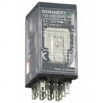 Schneider Electric General Purpose Relay,120VAC, 6A, 14Pins RXM4AB2F7