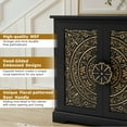 thumbnail image 4 of CBJCBJ 31.5" Kitchen Sideboard Buffet Cabinet with 2 Door Storage, Mid-Century Accent Cabinet for Living Room,Black, 4 of 6