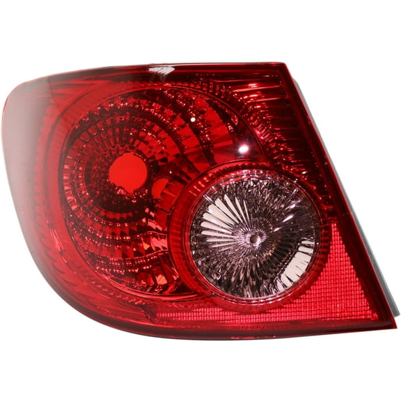 Tail Light Compatible With 2005-2008 Toyota Corolla Left Driver Side, Outer