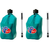 VP Racing 3622-CA, 5.5-Gallon Square Motorsport Jug Caribbean w/ 14" Deluxe Hose Close-Trimmed Cap and Neck for Tight Seal (2 Pack)