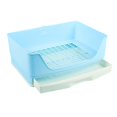 thumbnail image 3 of Large Rabbit Toilet Box Trainer Potty Corner Tray Litter with Drawer Pet Pan For Blue, 3 of 6