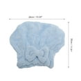 thumbnail image 2 of Unique Bargains 1 Pc Comfortable Bow Hair Towel for Bathroom Hotel Coral Fleece Blue, 2 of 5
