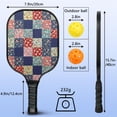 thumbnail image 4 of Pickleball Paddles Set,Pioneer Flower Floral Print Pattern Fiberglass Surface Pickleball Racket Set with 2 Indoor Outdoor Pickleball Balls and Pickleball Bag,Pickle-ball Equipment, 4 of 6