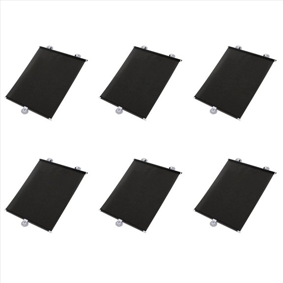 6X Rodillo de Sombrilla Cortinas Opacas con Ventosa para Sala de Estar, Cocina, Oficina, Ventana de Coche, Cortina de Perforación Libre A