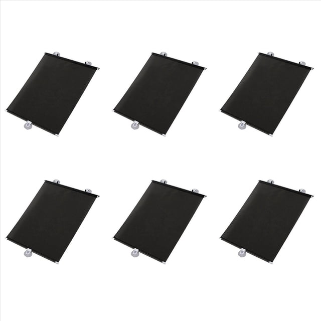 6X Rodillo de Sombrilla Cortinas Opacas con Ventosa para Sala de Estar, Cocina, Oficina, Ventana de Coche, Cortina de Perforación Libre A