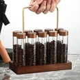 thumbnail image 5 of Soporte de Exhibición de Tubos de Ensayo de Vidrio Herramientas de Almacenamiento de un Solo Tubo Botella Dispensadora de Granos de Café Frasco Sellado de Café Granos B, 5 of 5
