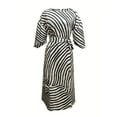thumbnail image 2 of MORTTIC Women's Elegant Geometric Print Batwing Sleeve Round Neck Flowy Maxi Dress for Spring Summer Black，XXL, 2 of 4