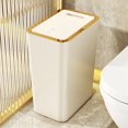 thumbnail image 1 of LOVEVER Lightweight Bin  2.2 Gallons Trash Can with Lid and Deodoriser Sturdy Plastic in a Range of Colours - Space-Saving Slimline Design - Easy to Use Push-On Lid  Suitable for Any Loca, 1 of 6