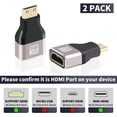 thumbnail image 2 of Adaptador AIMHDUTY Mini HDMI a HDMI 8K @60Hz 4K @144Hz, paquete de 2, 2 of 7