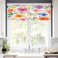 thumbnail image 2 of Remain Unique Polyester Rod Pocket Curtain Valance with Colorful Floral Pattern for Home Bedroom Living Room Kitchen Window Decor 54x18 inch, 2 of 5