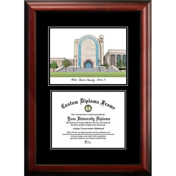 Campus Images TX969D-1185 8.5 x 11 in. Abilene Christian University Diplomate Diploma Satin Mahogany Frame