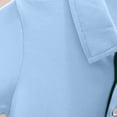 thumbnail image 4 of HAOTAGS Polo Shirts for Boys,School Uniform Button Lapel Tee Short Sleeve Everyday Shirt Blue 11-12 T, 4 of 6