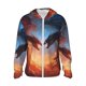 thumbnail image 1 of Balery Red And Blue Fire Cloud Dragon Sudadera ligera de manga larga con capucha y protección solar UPF 50+ para hombre y mujer, ideal para pesca y running-Small, 1 of 7