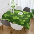 thumbnail image 5 of St Patrick's Checkered Shamrock Tablecloth Rectangle Colorful Table Cloth Large Square Table Cover for Dining Kitchen Party 60"x120" Decor Gift, 5 of 7