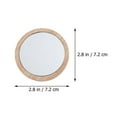 thumbnail image 4 of Miangastore Portable Mirror Small Round Mirror Light Yellow Synthetic Material 1Set 2.75X2.75X0.39in, 4 of 9