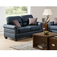 thumbnail image 6 of LiviNest Black Leather 2pc Sofa Set - Modern Style Upholstered Furniture With Loveseat - Contemporary Living Room Seating For Small Apartments & Urban Spaces, 6 of 6