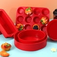 thumbnail image 1 of Molde de silicona para hornear pasteles, 1/5 piezas, moldes redondos y cuadrados antiadherentes para pasteles de capas, tartas de queso y pasteles de chocolate., 1 of 8