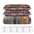 thumbnail image 2 of 3 Pcs Soft Bedding Set, Includes 1 Duvet Cover with Zipper And 2 Pillow Shams,Bookworm Antique Book Library Vintage Book Shelf Full(79"×90"), 2 of 8