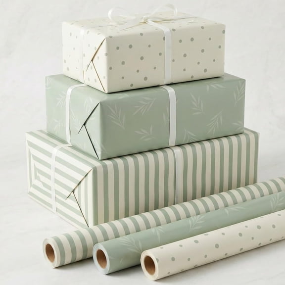 Beautiful Gift Wrapping Paper Rolls for All Occasions - Set of 3 Quality For Wedding, Birthday, Baby Shower & Christmas Add a Touch Magic to Every You Wrap 17 x 120 in