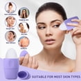 thumbnail image 4 of Ice Roller for Face, Ice Globes Cube for Facials Massager, Silicone Ice Mold Reusable Skin Care for Face & Eye Puffiness Relief Brightening Skin, Purple, 4 of 8