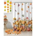 thumbnail image 2 of Fall Shower Curtain Rugby Pumpkin Autumn Harvest Bathroom Curtains with Hooks, Waterproof Fabric Maple Leaves Thanksgiving Bath Shower Curtains Set for Bathroom Bathtubs Decor 72x84 Inch, 2 of 7