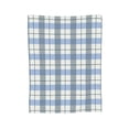 thumbnail image 2 of ZNDUO Blue Plaid Lines Pattern Throw Blanket, Lightweight Cozy Soft Throw Blanket for Couch, 80"x60" Throw Blankets for Bed, 2 of 8