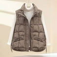 thumbnail image 4 of Gaexia Vest Tops for Women,Elegant Quilted Sleeveless Outerwear Vest With Notched Collar and Front Pockets for Women Winter Casual Fashion, 4 of 5