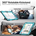 thumbnail image 6 of Protective Case for iPad Pro 11 Inch M4 5th Generation 2024 - Shockproof Cover Case with Pencil Holder, Rotating Handle, Adjustable Stand & Shoulder Strap (Model: A2836/A2837/A3006), Mint, 6 of 11