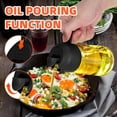 thumbnail image 3 of 2 in 1 Glass Oil Sprayer & Dispenser-16oz Oil Dispenser Bottle for Kitchen,Oil Dispenser for Kitchen Spray,Oil Sprayer for Cooking,Precise oil control (Black), 3 of 5