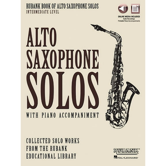 Rubank Book of Alto Saxophone Solos - Intermediate Level: Book/Online Audio, (Paperback)