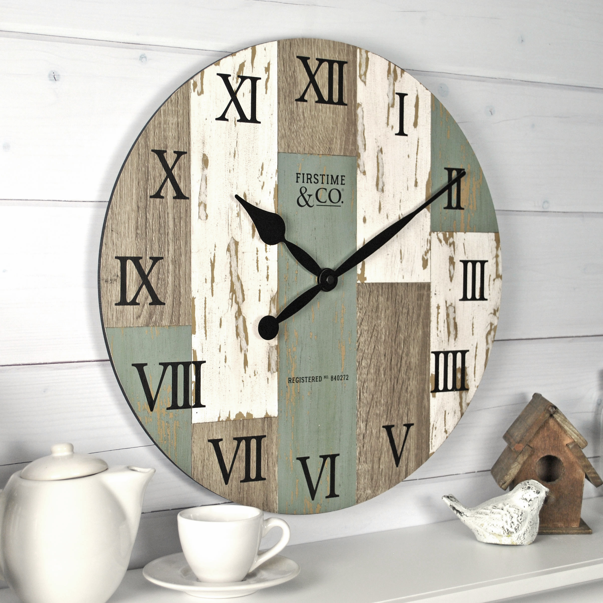 FirsTime & Co.® Coastal Cottage Wall Clock