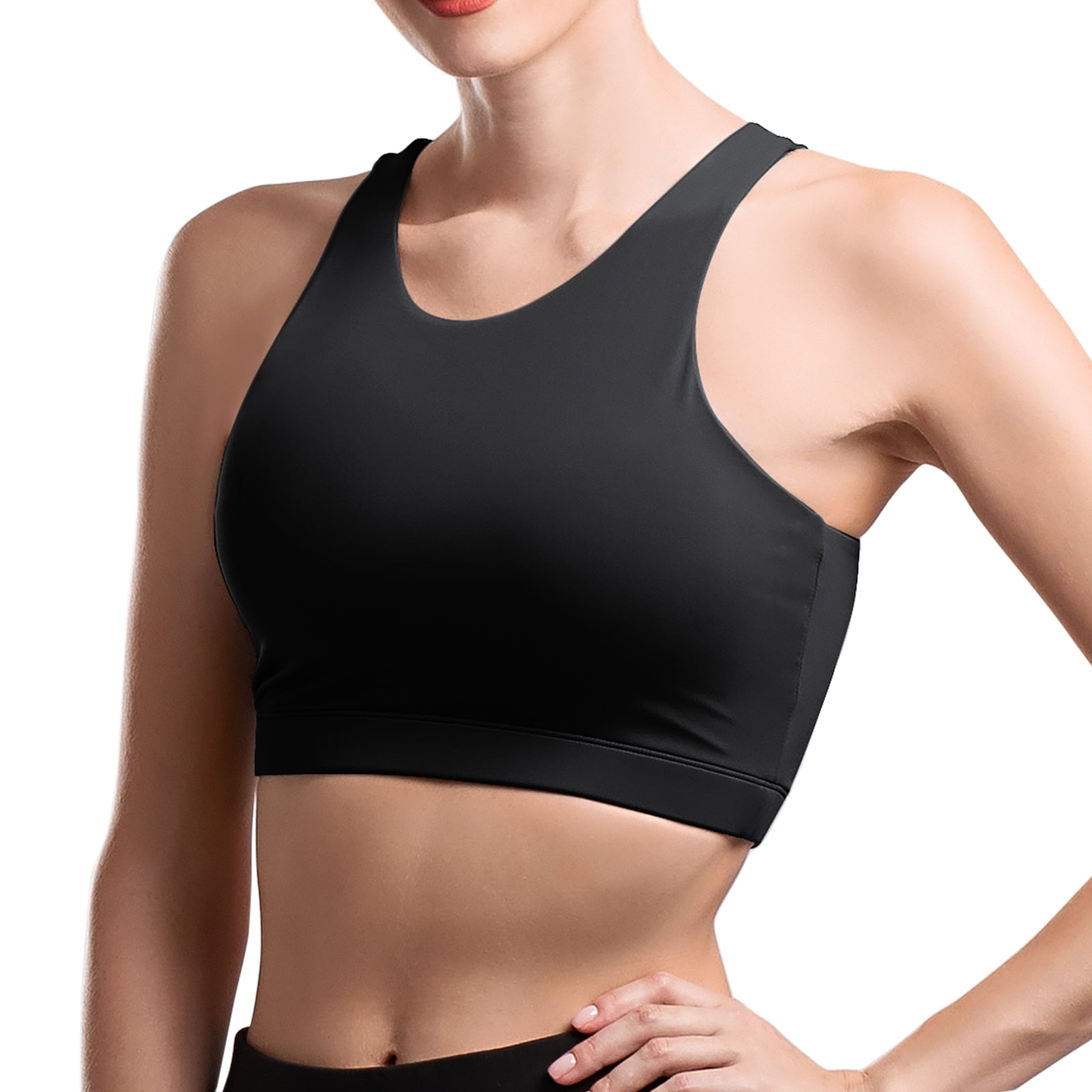 Workout Tank Tops for Women Niksa Women Padded Sports Bra Medium Support Yoga Sports Bras with Removable Cups Tank Tops 