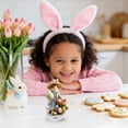thumbnail image 4 of Cheapark Easter 2D Bunny and Egg Rotating Acrylic Decoration Spring Table Centerpiece with Spinning Base for Holiday Display, 4 of 6