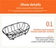 thumbnail image 3 of Cesta Ovalada De Hierro Para Alimentos Fritos, Cesta De Frutas, Cesta De Alambre De Metal, Contenedor De Alimentos Para El Hogar, Tienda De Cocina Minnieouse HA019305-00, 3 of 7
