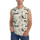 thumbnail image 1 of Fotbe Vintage Moon Fox Men's Camiseta sin Mangas Estampada para Hombres, Playera Casual para Gimnasio, Entrenamiento, Playa-Medium, 1 of 6