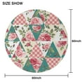 thumbnail image 6 of Pioneer Flower Floral Print Pattern Round Tablecloth 60"x60",Wrinkle Wipeable Table Cloth for Kitchen Dining Room Picnic Patio Party, 6 of 6