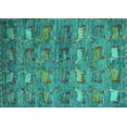thumbnail image 1 of Ahgly Company Indoor Rectangle Abstract Turquoise Blue Modern Area Rugs, 8' x 10', 1 of 4
