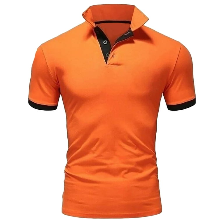 Orange polo shirt clearance walmart