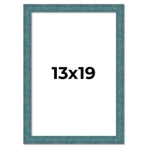 13x19 Frame Blue Rustic Barnwood Solid Wood Picture Frame Width 1.25 Inches | Interior Depth 0.5
