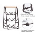 thumbnail image 4 of 6 Bottle Wine Rack, Metal Folding Wine Rack, Small Wine Rack, Narrow Bottle Rack, Bottle Storage, Easy To Store, 4 of 5