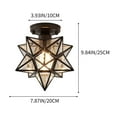 thumbnail image 7 of Clearance! Brass Moravian Star Light Flush Mount Ceiling Light with Clear Glass on Clearance Black, 7 of 7