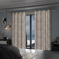 thumbnail image 5 of Lfeey Striped Abstract Blackout Curtains, Zebra Print Brown Room Privacy Drapes, 52x96 inch, 2 Panels, 5 of 6