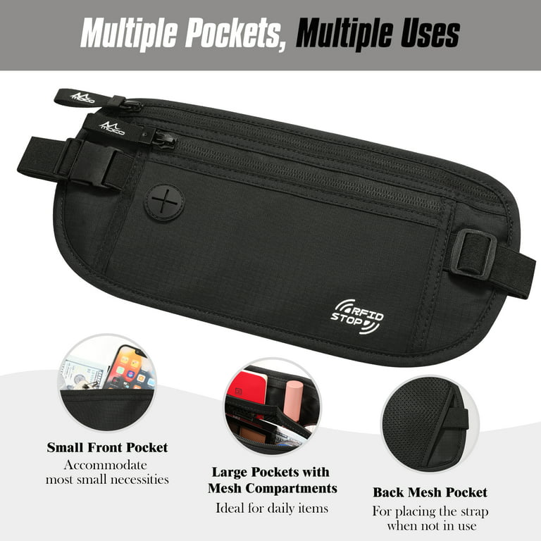 Hidden Travel Wallet Capacity Travel Neck Pouch Secure Rfid Holder