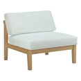 thumbnail image 3 of Modway Bayport 6 Piece Outdoor Patio Teak Set in Natural White, 3 of 7