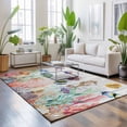 thumbnail image 3 of Large Area Rugs 5'x8', Seahorse Coastal Carpet Runner Indoor Outdoor Rugs Home Decor Aesthetic, Nautical Ocean Summer Beach Coral Wooden Non Slip Mats Washable Accent Rug for Living Room Bedroom, 3 of 8