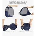 thumbnail image 2 of 2 Piezas Cesta Plegable De Malla Para Ropa Sucia Organizador Negro Calado, 2 of 4