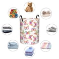 thumbnail image 4 of Rateoe colored butterflies Pattern Round Laundry Hamper Basket, Tall Hamper Basket for Blanket Storage, Nursery Clothes Hamper for Laundry in Bedroom and College Dorm-Medium, 4 of 6